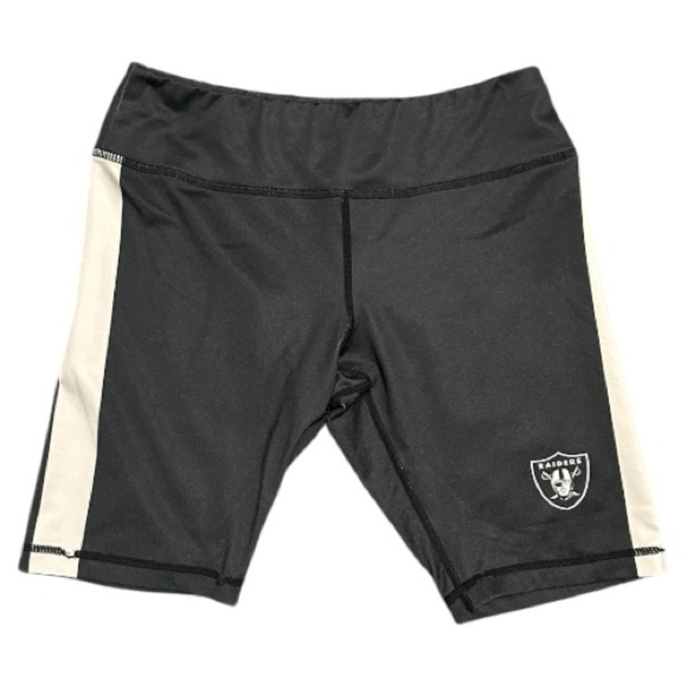 NFL Raiders Black & Gray Athletic Compression Shorts (M)